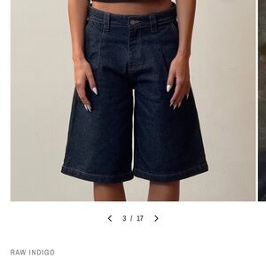 Women's Raw Indigo Denim Shorts